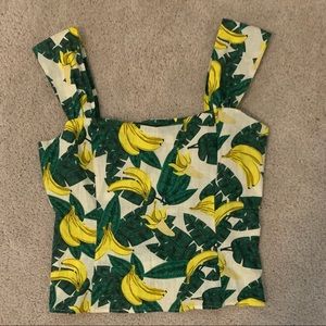 Collectif banana print blouse
